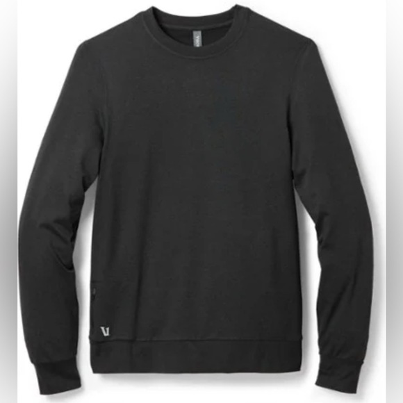 Vuori Other - Vuori Ponto Performance Crew Neck Long Sleeve Sweater Black Heather Size Medium